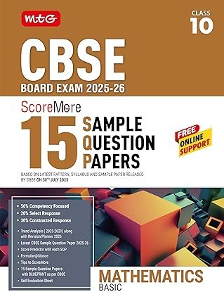 MTG CBSE Score more 15 Sample Question Papers Mathematics