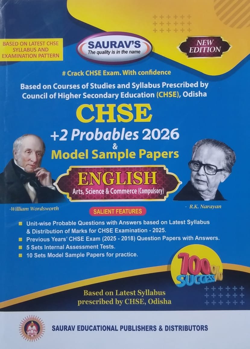 CHSE Model Sample Papers English,Arts Science &Commerce